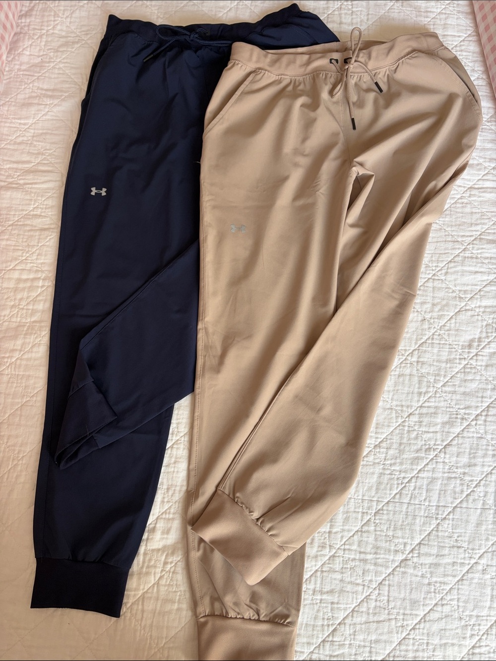 Under Armour Navy & Beige Athletic Joggers Pair